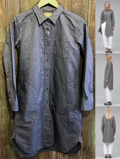 Nigel Cabourn WOMAN LONG BRITISH OFFICER'S SHIRT