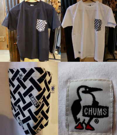 CHUMS 米織小紋Pocket T-Shirt